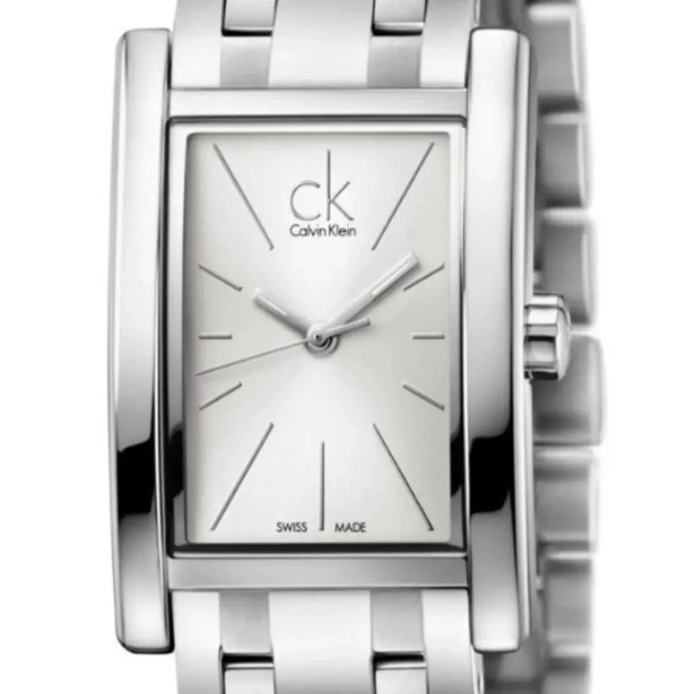 NWT CALVIN KLEIN Swiss Quartz White Dial Stainless Steel Silver Women's Watch